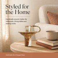 Support de bougie en céramique artisanal rétro, effet fourré, pour décoration intérieure, aromathérapie, hôtels, vente en gros OEM