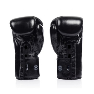 Gants de boxe Fairtex en cuir de vachette véritable sur mesure, à lacets, très demandés, pour l'entraînement et le sparring des jeunes et des adultes - Product Image 5