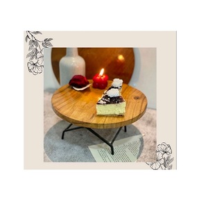 Modern <b>Wooden</b> <b>Cake</b> Stand Crafted For Contemporary Displays And Beautiful Event Decorations With Premium Wood Texture - Product Image 1