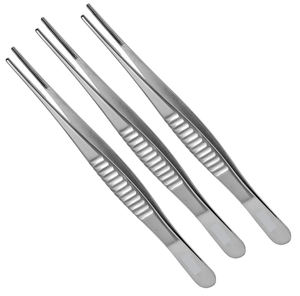 Pinzas de tejido Adson manuales de acero inoxidable con punta dentada, instrumento quirúrgico reutilizable para uso hospitalario - Product Image 5