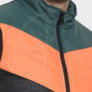 Gilet bouffant imperméable et respirant pour hommes pour gilets bouffants sans manches de style motif personnalisé avec col montant - Product Image 6