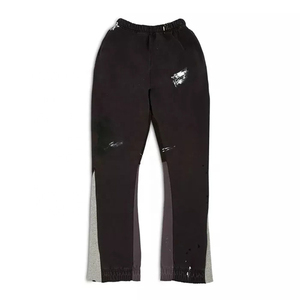 Vente en gros Pantalons de survêtement de jogging évasés légers et respirants pour hommes, style décontracté, design évasé empilé teint uni - Product Image 3