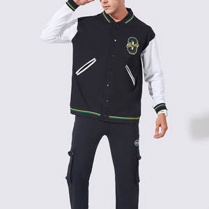 Chaqueta Universitaria Varsity de Alta Calidad al por Mayor OEM, Chaqueta Informal Unisex de Lona con Letras para Hombre y Mujer, Patrón Recubierto - Product Image 4