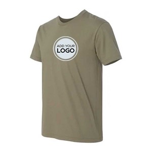 T-shirt décontracté pour homme, coupe ajustée, manches courtes, imprimé en sérigraphie, mélange coton/bambou, respectueux de l'environnement - Product Image 5