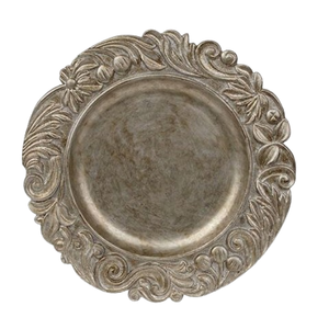 Plato de Servir de Estilo Antiguo para Catering de Bodas y Restaurantes, Diseño Moderno con Borde de Cuentas de Cristal, Plato Base Grande - Product Image 4