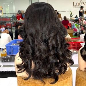 Color negro Bouncy Bob Factory Calidad superior 100% Peluca de cabello humano vietnamita Peluca de encaje frontal 2025 - Product Image 4