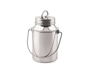 Bidon à lait en acier inoxydable de qualité alimentaire / Seau à lait avec couvercle hermétique, poignée de transport robuste, finition chromée polie miroir pour la maison et l'hôtel - Product Image 2