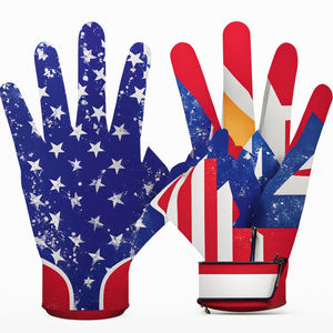 Meilleures ventes Gants de réception de football américain à poignée en latex Drapeau américain Écran tactile mince respirant et étanche - Product Image 2