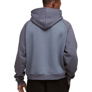 Sudaderas con capucha en relieve 3D personalizadas 500 algodón Gsm alta calidad contraste Color Streetwear sudaderas con capucha hombro caído sudaderas con capucha en blanco para hombres - Product Image 4