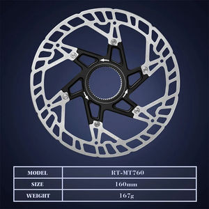 BUCKLOS RT-MT860/760 Rotors de frein à <span class=keywords><strong>disque</strong></span> <span class=keywords><strong>Centerlock</strong></span> 160mm anneau de verrouillage Rotor de <span class=keywords><strong>disque</strong></span> de frein 2/1 pièces VTT route vélo Rotors flottants - Product Image 2