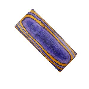 Pares de Escamas para Mango de Cuchillo, Color Morado Atardecer, Madera de Abedul Laminada Vibrante en Morado y Amarillo, Resina para Cuchillos Personalizados - Product Image 1