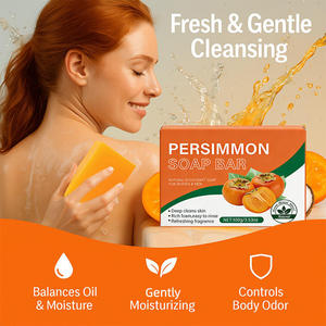 Organic Green Tea 100g Vegan Persimmon <b>Soap</b> Natural Deodorizing Bar <b>Soap</b> for Men and Women Green Tea Infused Hand <b>Soap</b> - Product Image 5