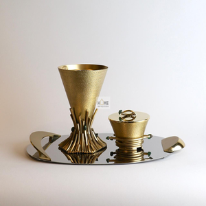 Brûleurs à Bakhoor en métal de haute qualité avec finition en feuille d'argent, brûleurs à encens décoratifs faits à la main en argent, brûleurs à encens à l'ambre gris, thé - Product Image 2