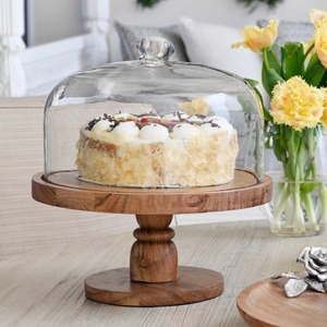 Best Quality Modern Round Natural Wood <b>Cake</b> <b>Stand</b> with Pedestal Base Dishwasher Safe for Birthday <b>Cakes</b> Cupcakes Pastry Displays - Product Image 2