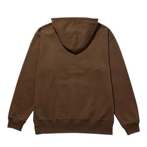 Venta al por mayor de Sudadera con capucha de gran tamaño marrón oscuro para los hombres Urban Streetwear Diseño de sudadera de lana de algodón grueso con capucha ajustable - Product Image 6