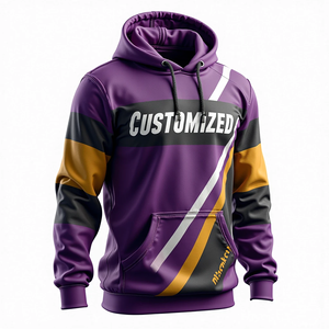 Sudadera con Capucha Extra Grande Personalizable para Hombre, 100% Poliéster y Algodón, Prenda Básica Duradera para Uso Diario en Invierno, Sublimada - Product Image 6