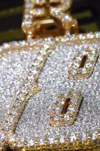 Pendentif de luxe en argent sterling 925 personnalisé avec numéro 18 et diamant Moissanite, avec breloque R, unisexe, pour soirée, style Hip Hop, pendentif statement - Product Image 6