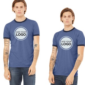 T-shirt à col rond léger hauts T-shirts surdimensionnés à la mode pour hommes T-shirt d'entraînement à manches courtes Ringer T-shirts - Product Image 3