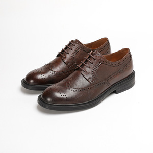 Chaussures habillées élégantes en cuir de vachette pour hommes, design classique, parfaites pour les mariages, les banquets et le travail, chaussures décontractées en cuir pour hommes - Product Image 2