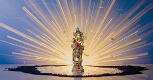 Grand Radha Lord Krishna Idol God Murti Home Decor Outdoor Thanksgiving Puja Room Diwali Cadeaux pour les parents Sculptures de 29 pouces - Product Image 4