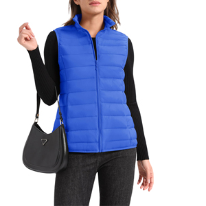 Ropa con logotipo personalizado, chaqueta con cremallera, ropa reversible, chaleco abullonado, chaleco acolchado recortado para mujer, ropa de calle, chaqueta acolchada sin mangas - Product Image 5