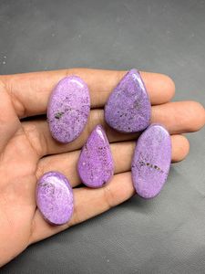 AAA + grado Natural púrpura Stichtite Jasper cabujones forma mixta tamaño rojo piedra preciosa joyería suelta fabricación lote al por mayor - Product Image 2