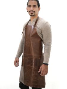 Best Quality Pockets Kitchen <b>Cooking</b> <b>Apron</b> Leather Work Restaurants Workshop <b>Apron</b> With Leather Barber Bbq Barber <b>Apron</b> Leather - Product Image 5
