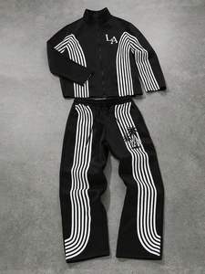 Custom Logo Embroidered Eco-Friendly Sports Wear Set <b>Hoodie</b> Pants Winter Tracksuit Unisex Sweatshirt Sweatpants Cropped - Product Image 5