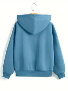 Sudadera con capucha de lana de Invierno para mujer de calidad premium, suéter de nuevo estilo, sudaderas con cuello con capucha, estampado en blanco para adultos - Product Image 4