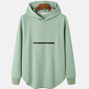 Wholesale New Arrival 100% Cotton <b>Pullover</b> Hoodies for <b>Men</b> Breathable with Custom Logo Plain Dyed for Autumn - Product Image 1