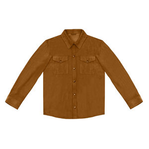 Chemise décontractée en daim personnalisée pour homme, dernier style, avec un seul bouton, respirante, manches longues et poche, pour l'hiver - Product Image 1