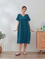 Robe pour dames élégante avec demi-manche Vente à chaud Printemps-Été Mousseline de soie Maxi Style décontracté Respirant Vente en gros Bohème Floral