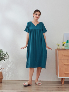 Robe pour dames élégante avec demi-manche Vente à chaud Printemps-Été Mousseline de soie Maxi Style décontracté Respirant Vente en gros Bohème Floral - Product Image 5