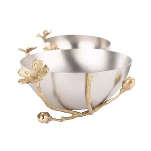 Bol de service classique pour ustensiles de cuisine, bol de Restaurant, de couleur noir et argent, bol de service moderne en Aluminium de forme ronde - Product Image 6