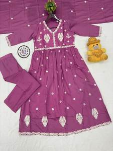 Kurti Pant y Dupatta de Chanderi con Bordado de Hilo de Alta Demanda, Fabricante de la India a Precio de Mayoreo - Product Image 4