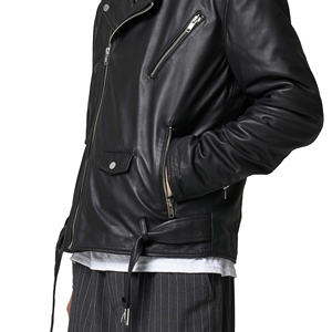 Chaqueta de cuero puro para hombre, nuevo estilo con cremallera, logotipo personalizado, su propio diseño, chaqueta de invierno de cuero para exteriores para hombre - Product Image 5