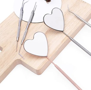 Gran oferta, espejos de pestañas de acero inoxidable de mano personalizados, rizador de pestañas de galvanoplastia para extensiones de pestañas, mango de acero - Product Image 2