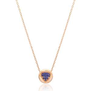 Colgante de Plata de Ley 925 con Diseño Triangular Moderno, Adornado con Circonita Negra en Forma Redonda, Hecho a Mano en Turquía, Venta al por Mayor - Product Image 1