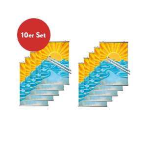 61 cm Aluminum Clamp Rail <b>Poster</b> Strip Set with Digital Printing Techniques 10 Pairs - Product Image 1