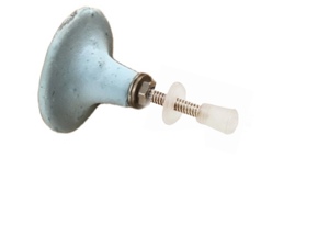 Pomos de flores de hierro fundido de cerámica rústica, tiradores de cajón de Color desgastado Aqua para cocina, dormitorio, comedor - Product Image 2