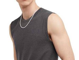 Camisetas sin mangas XL de alta calidad para hombre, camisetas de gimnasio de Color sólido hechas a medida, camisetas transpirables tejidas con estampado al por mayor - Product Image 2