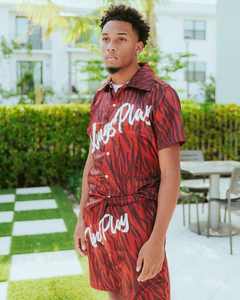 Ensembles de shorts d'été 2 pièces personnalisés pour hommes Impression de logo personnalisé 100% polyester Séchage rapide Respirant Service OEM - Product Image 4