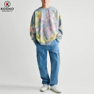 Sudadera Tie Dye para hombre, nuevo diseño, Algodón ligero, transpirable y secado rápido, sudadera de lana de invierno de longitud larga - Product Image 3
