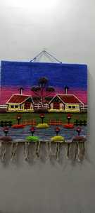 Precio directo de fábrica Yute tejido a mano Diseño Art Deco para colgar en la pared ecológico para decoración del hogar - Product Image 5