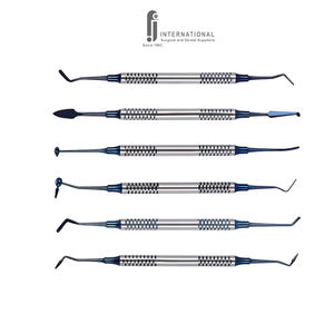 Ensemble de 6 instruments de remplissage dentaire manuels en composite, en acier inoxydable, réutilisables, avec poignée ergonomique, outils de nettoyage des dents - Product Image 3