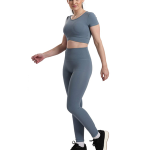 Ensemble de yoga pour femmes Leggings de fitness Ensemble d'entraînement sportif Top court Pantalon de yoga push up Legging taille haute Combinaisons de sport - Product Image 3