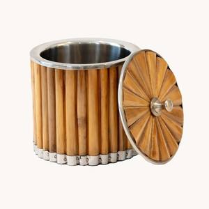 Seau à glace en corne de buffle incrustée pour bar et vin, seaux à glace pour boissons, bière, vin, spiritueux, magasins, utilisation brute, seau à glace en corne pour la vente - Product Image 3