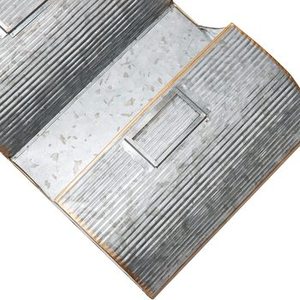 แคดดี้กระเป๋าใส่ของติดผนังโลหะชุบสังกะสีมีตะขอ3อันทันสมัยสีเทาเหมาะสำหรับโซลูชันการจัดเก็บในบ้านและห้องครัว - Product Image 2