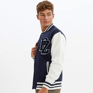 Wholesale College <b>Baseball</b> Canvas Sleeves Wool Bomber Varsity Jacket for Men Custom Chenille Patch Logo OEM Service Winter - Product Image 4
