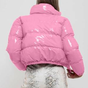 Parkas chauds d'hiver pour femmes veste bouffante rembourrée à manches longues avec manteaux à capuche mi-longs de couleur unie - Product Image 6